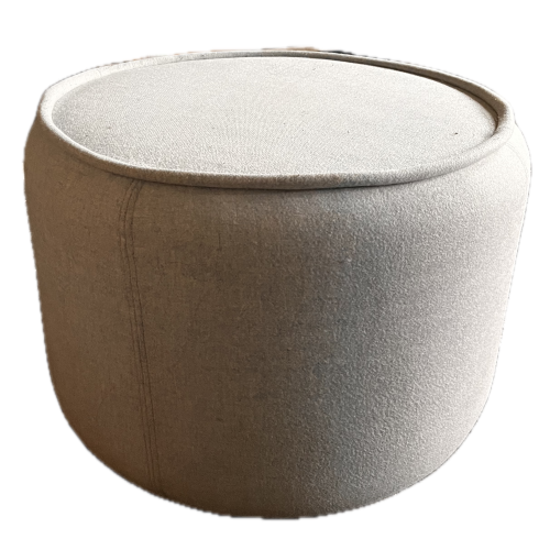 Pouf rond gris