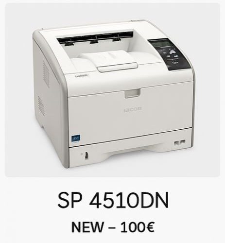 SP 4510DN – Fast B&W Printing (NEW – 100€)