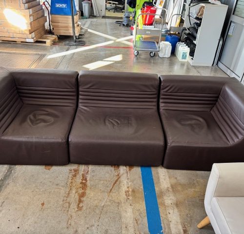 Brown canape - imitation leather