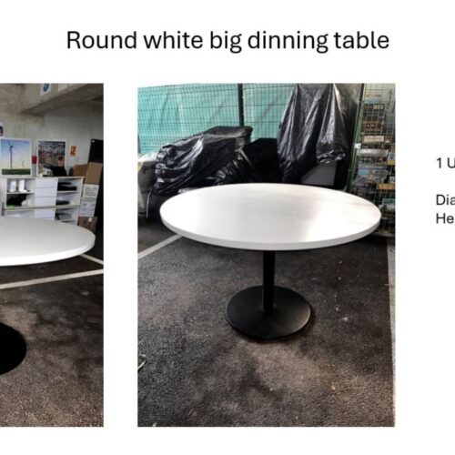 Round white big dinning table​