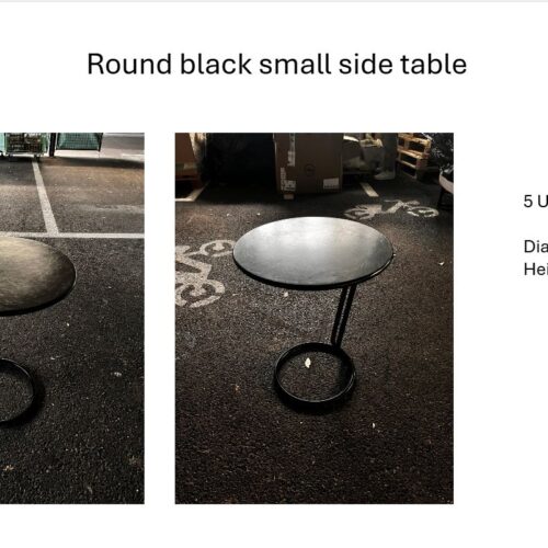Round black small side table​